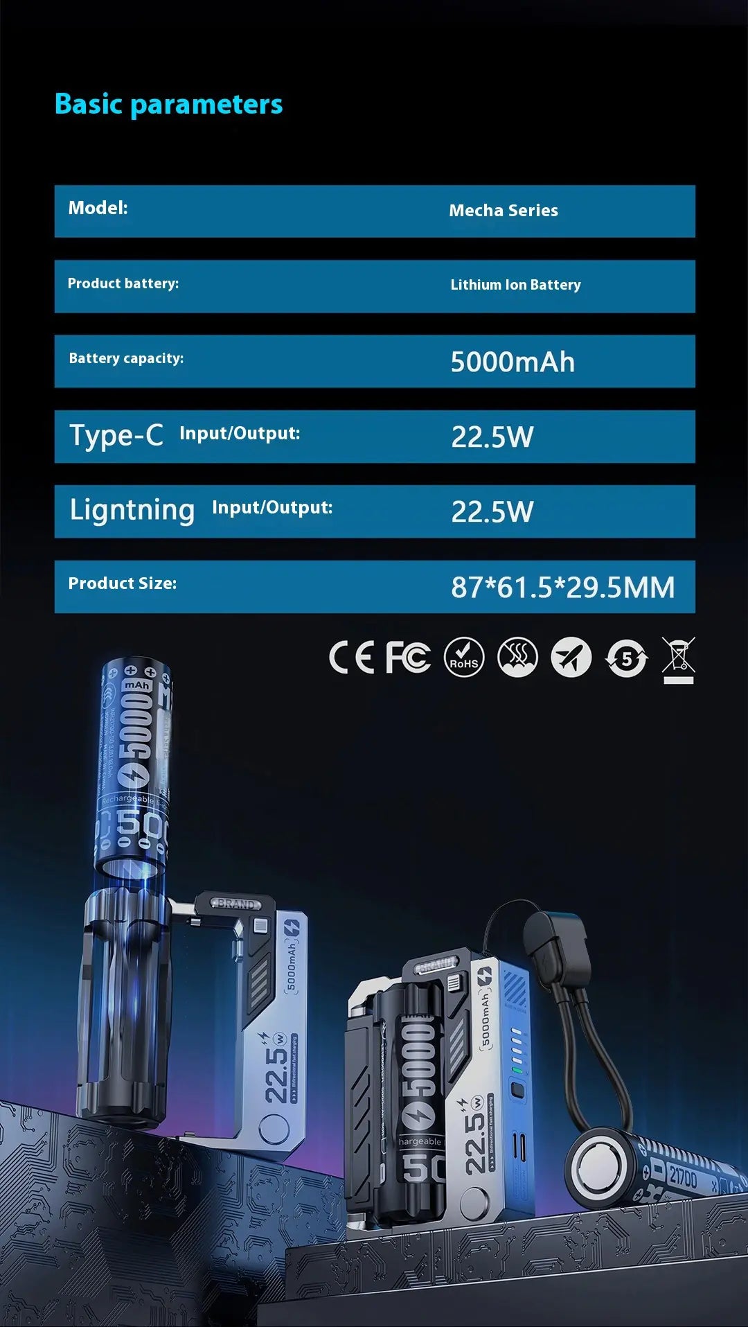 Cartridge Replacement TYPE-C Power Bank