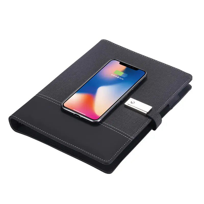 Wireless Charging Notebook Power Bank with USB (Custom)